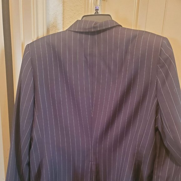 Black with White Stripes Suit Jacket - Picture 2 of 4